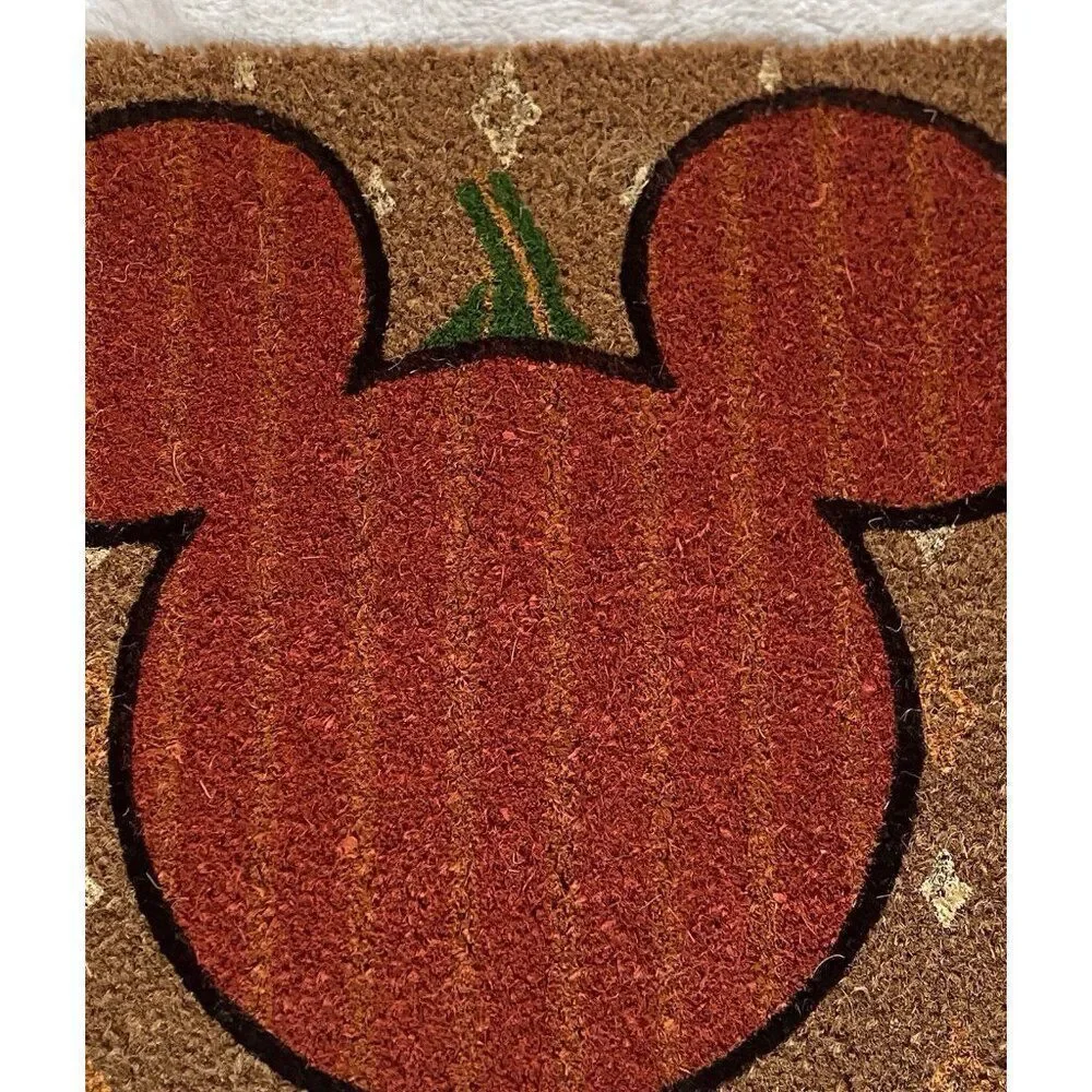 Disney Mickey Mouse Pumpkin Door Mat Rug Coir 18 X‎ 28” Fall Autumn Outdoor NEW